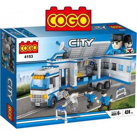 Camion de Policias - Juego de Construcción - Cogo Blocks - 424 piezas