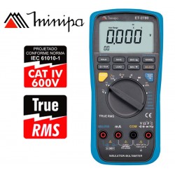 Multimetro / Megometro Digital - Minipa - ET-2780 - True RMS AC / VDC 1000V / VAC 1000V / ADC 600mA / AAC 600mA