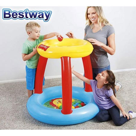 Pelotero Inflable - Bestway - Fisher Price Multicolor + Inflador