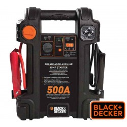 Arrancador Auxiliar para Auto con Compresor 500A - Cargador USB y Luces Led - Black+Decker - JS500CC
