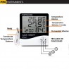 Termohigrometro Digital LCD - Pro Instruments - temperatura y humedad interior