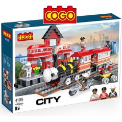 Estación de Tren - Juego de Construcción - Cogo Blocks - 464 piezas